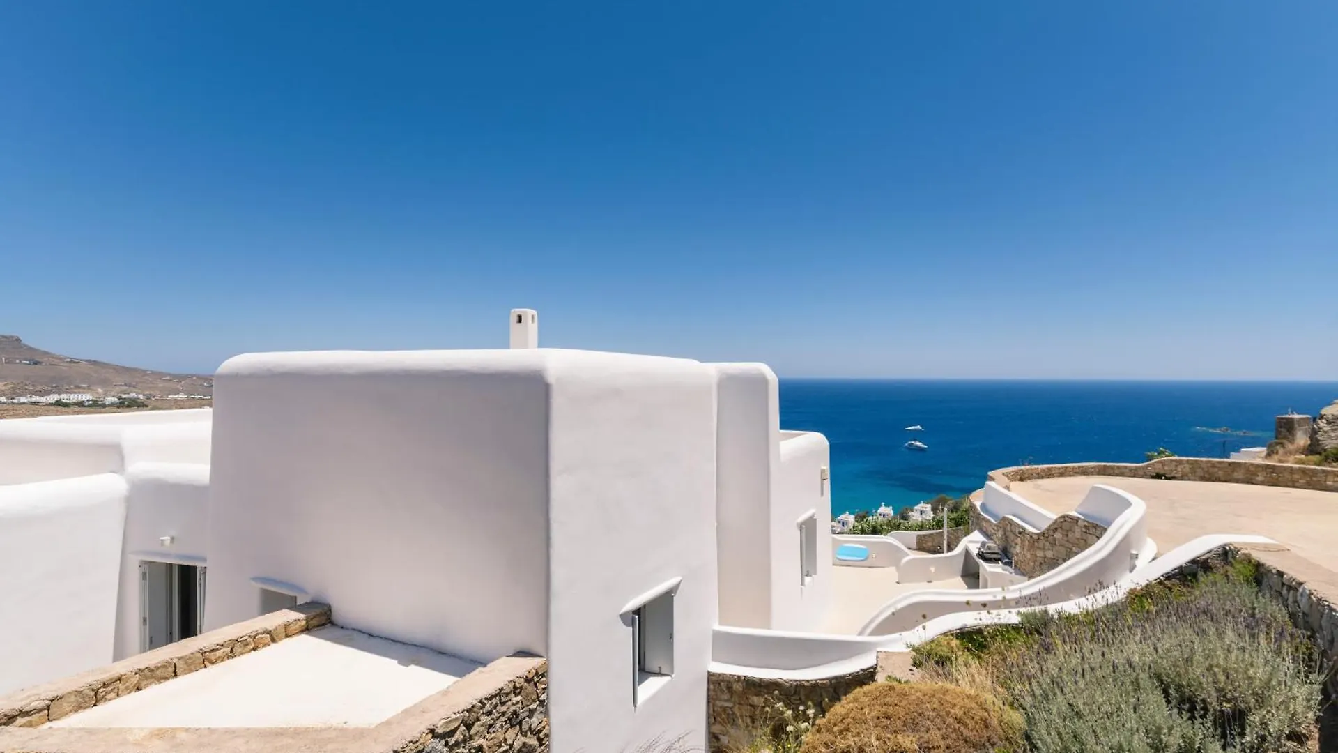 Luxury Villa With Stunning Views Above Kalo Livadi Mykonos Town