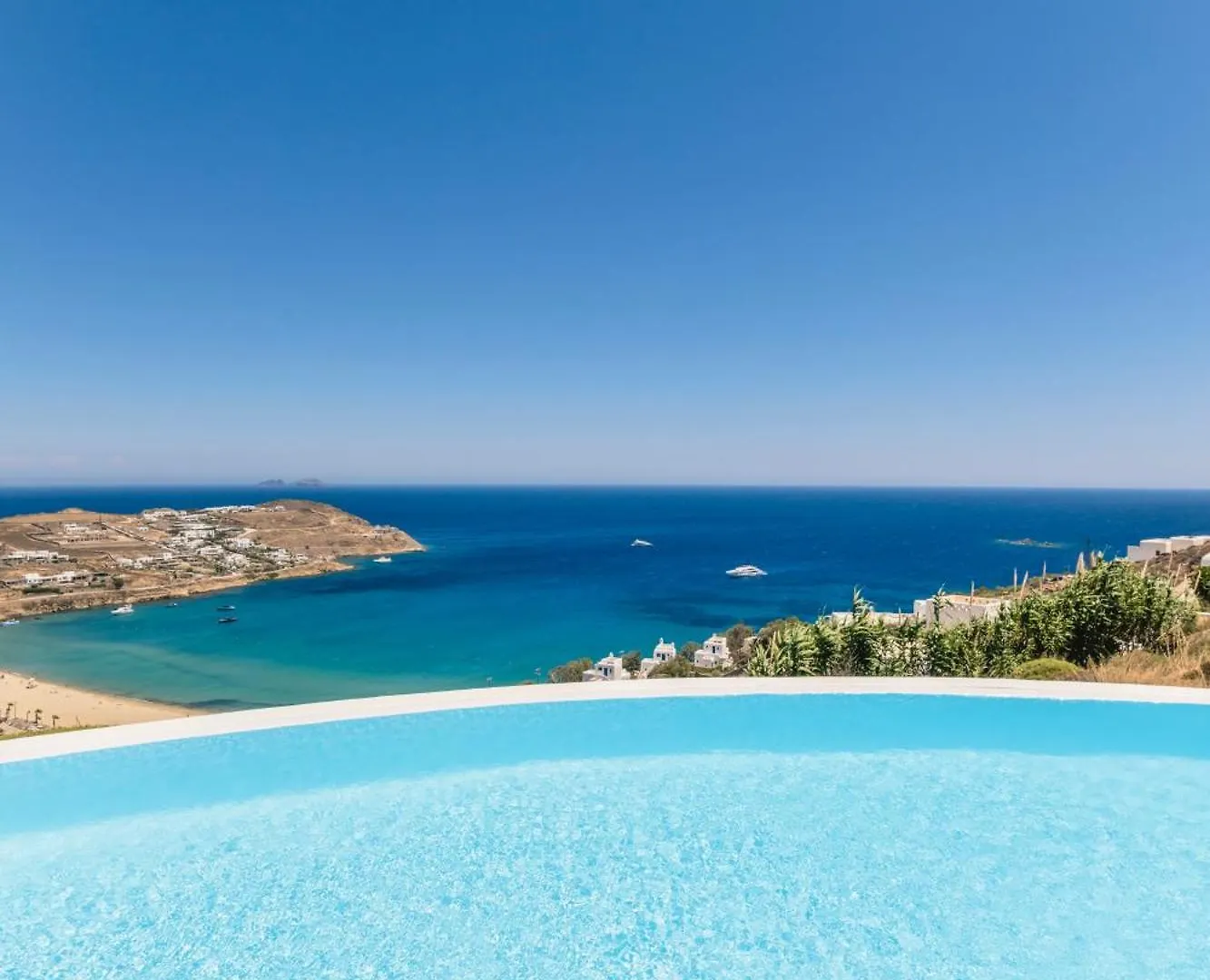 Luxury Villa With Stunning Views Above Kalo Livadi Mykonos Town