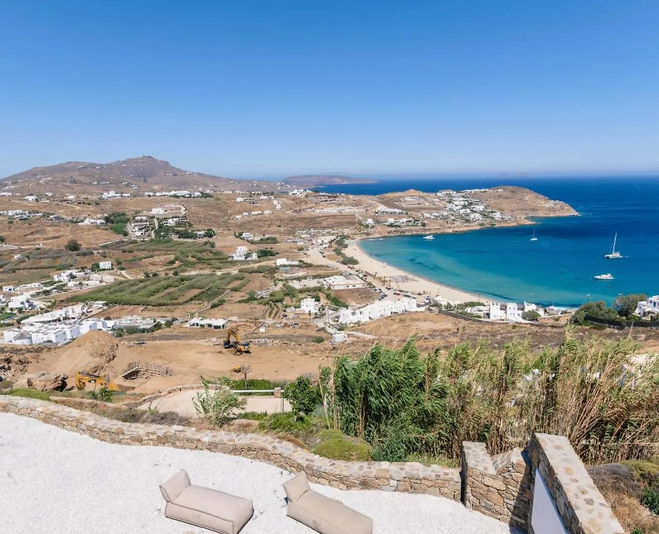 Luxury Villa With Stunning Views Above Kalo Livadi Mykonos Town