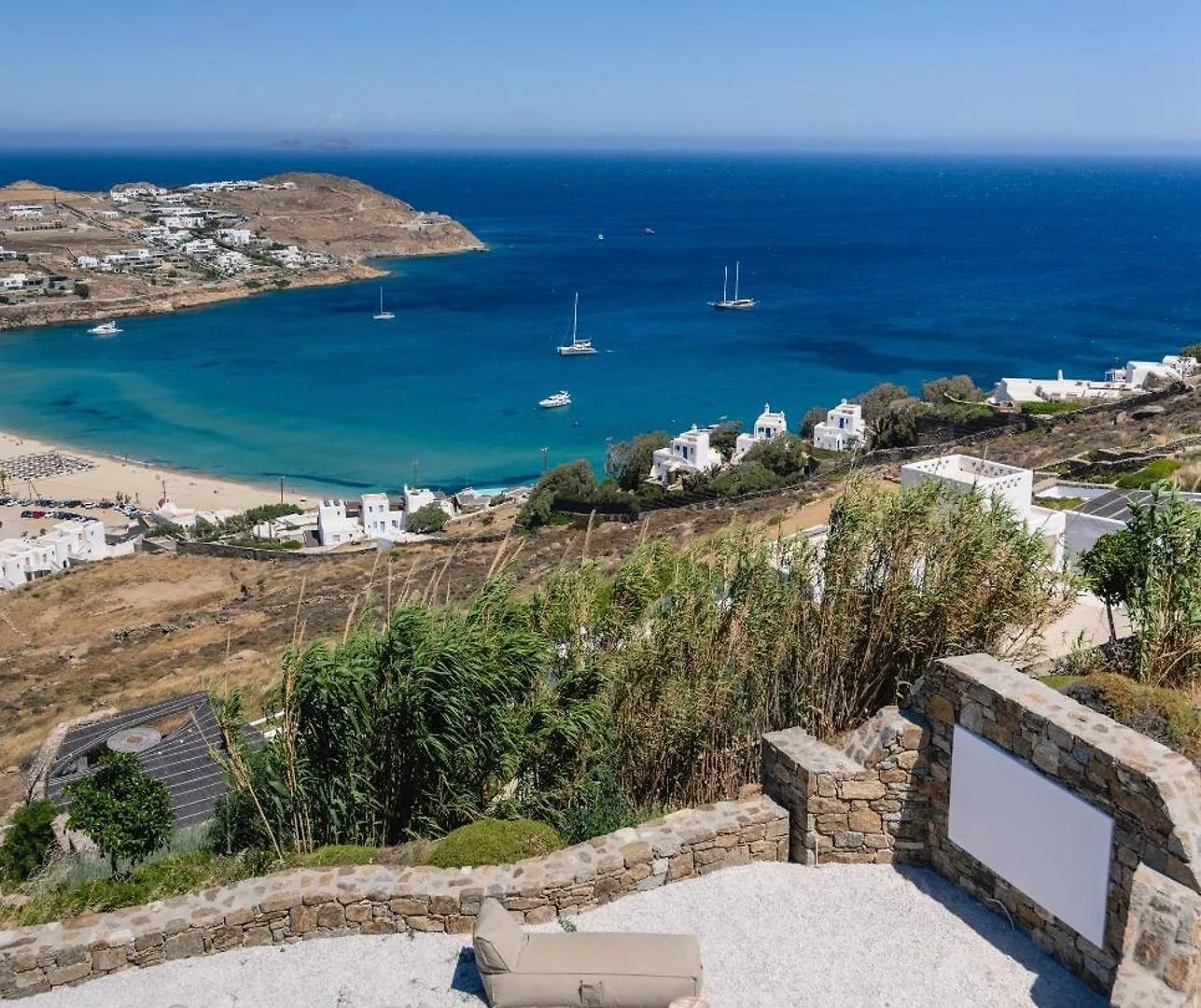 Luxury Villa With Stunning Views Above Kalo Livadi Mykonos Town
