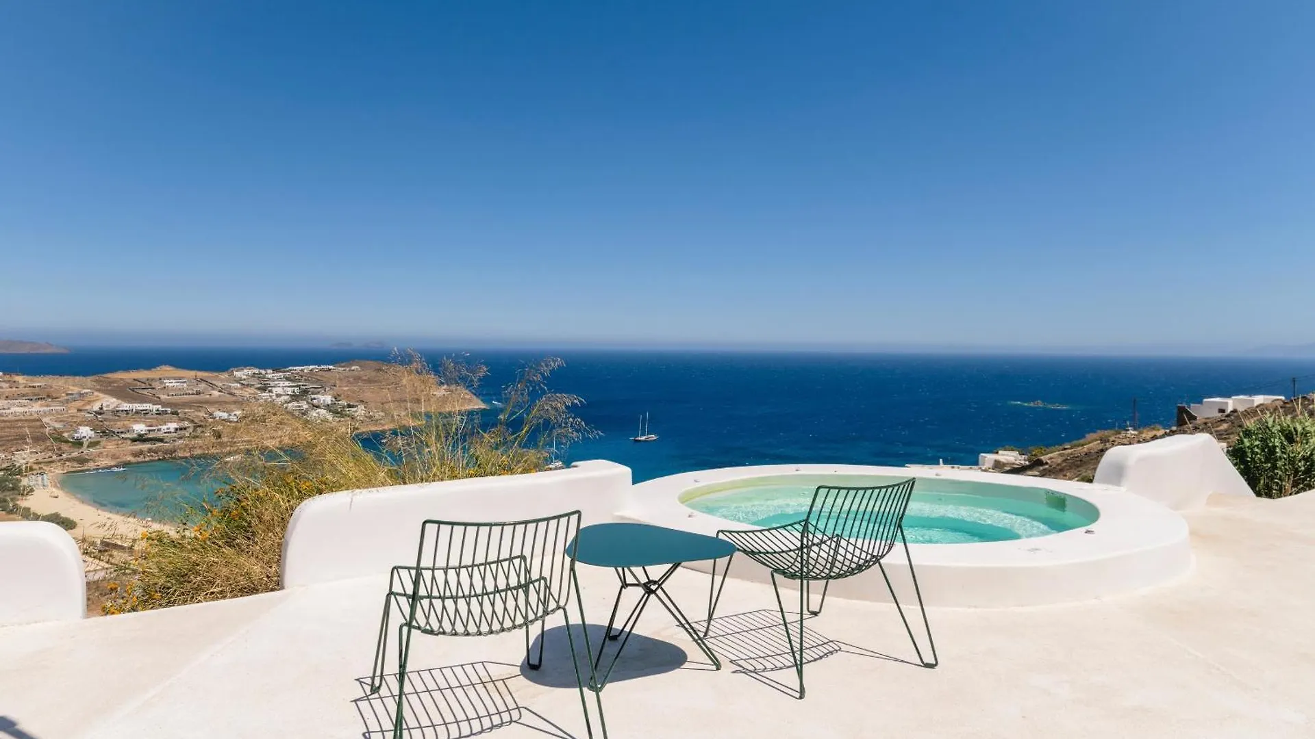 Luxury Villa With Stunning Views Above Kalo Livadi Mykonos Town Griechenland