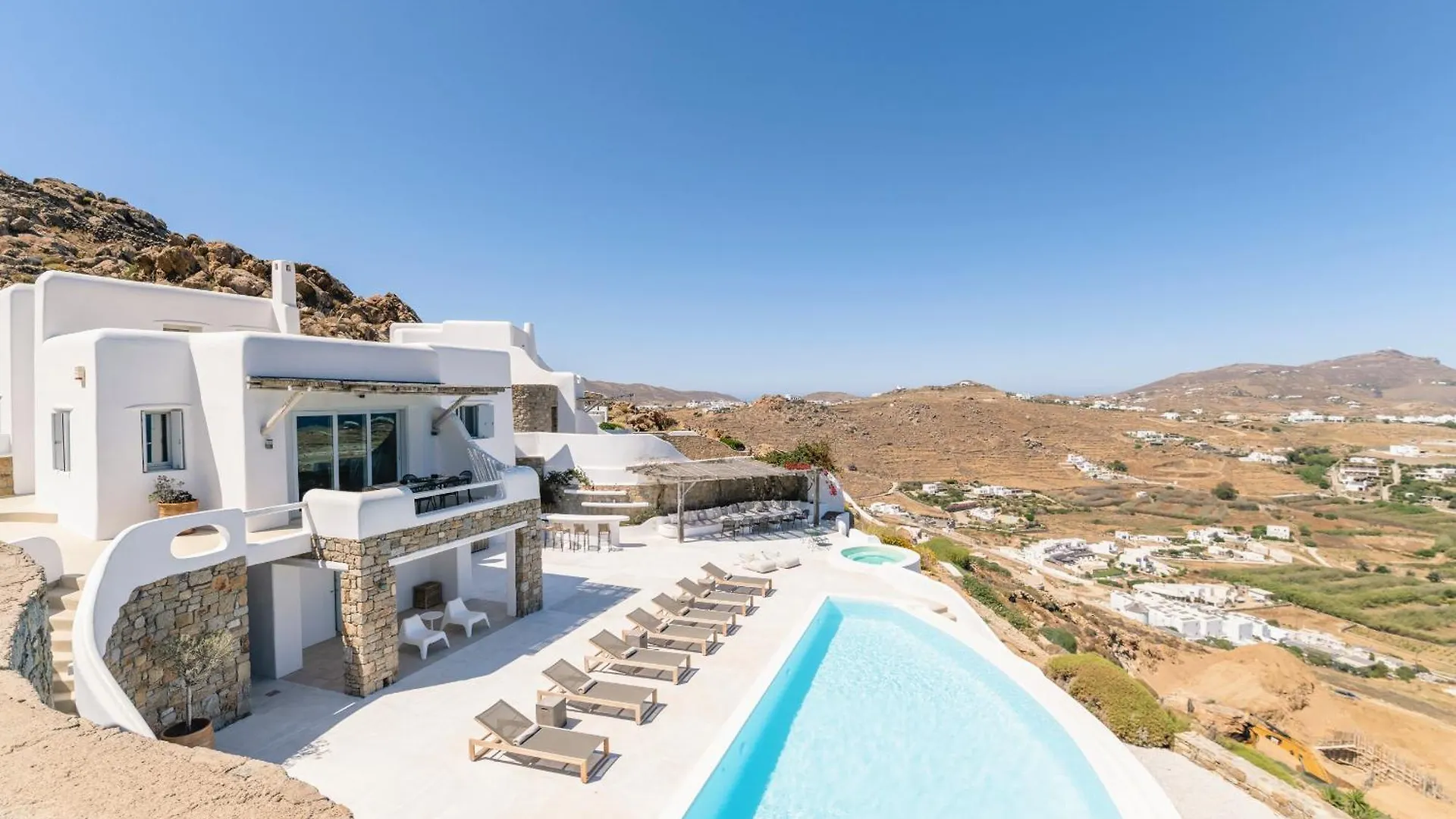 Luxury Villa With Stunning Views Above Kalo Livadi Mykonos Town 0*,