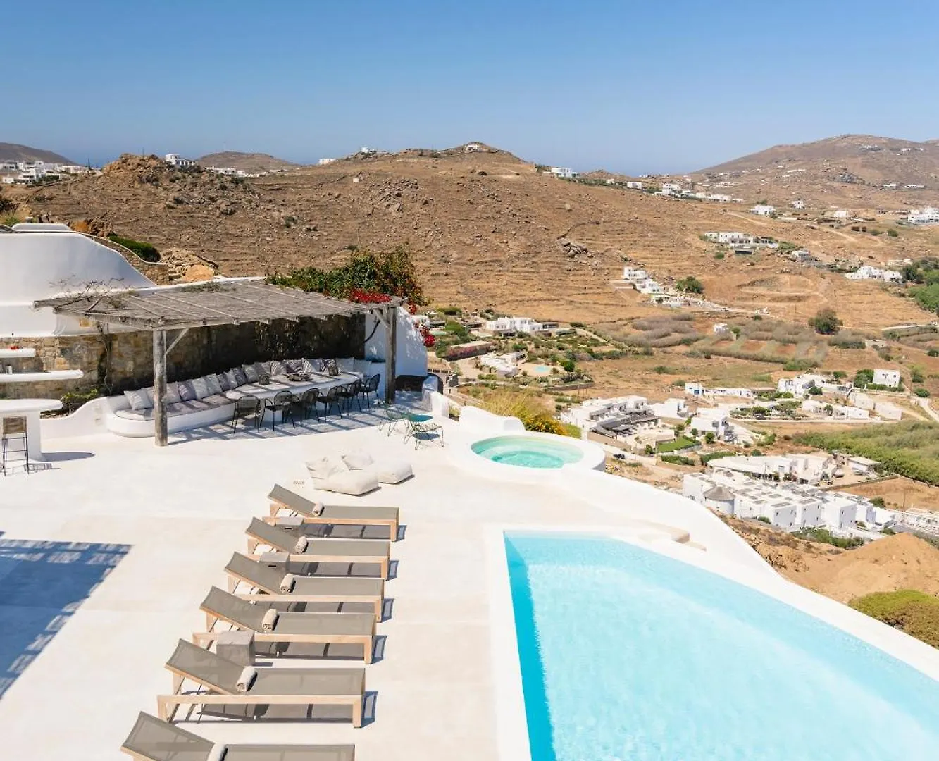 Luxury Villa With Stunning Views Above Kalo Livadi Mykonos Town