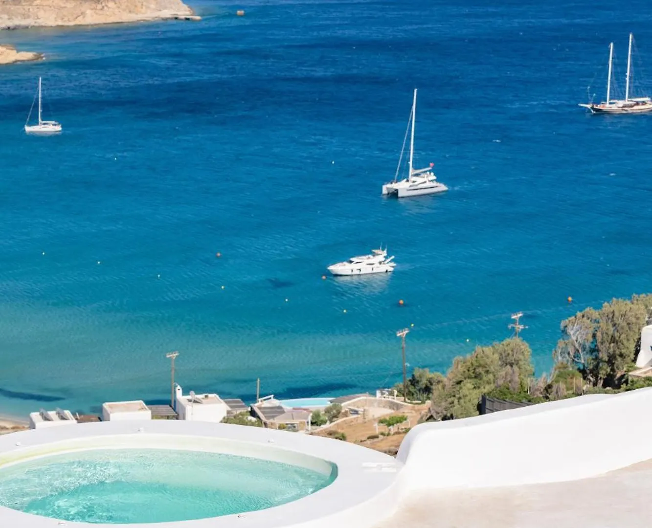 Luxury Villa With Stunning Views Above Kalo Livadi Mykonos Town Griechenland
