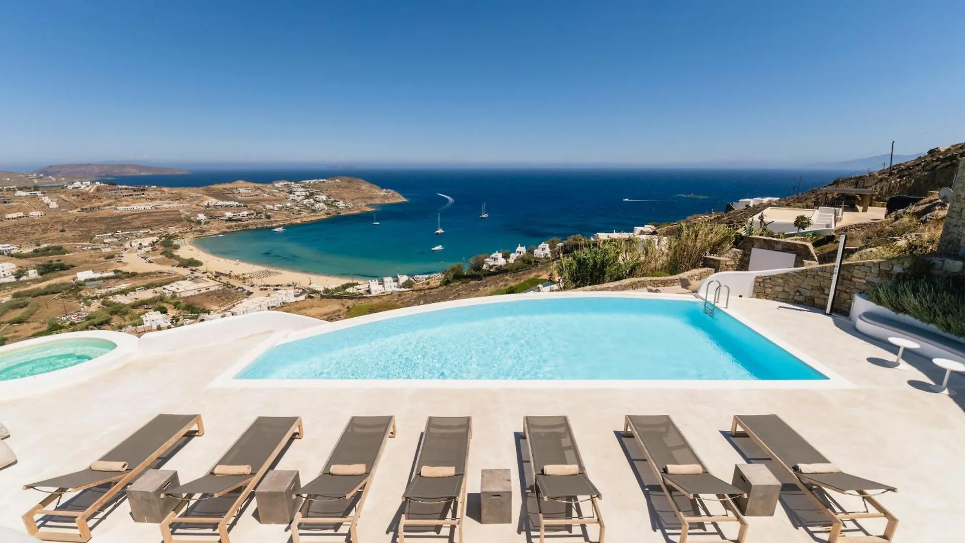 Luxury Villa With Stunning Views Above Kalo Livadi Mykonos Town
