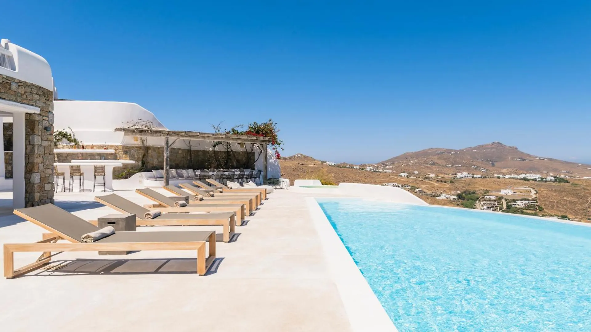 Luxury Villa With Stunning Views Above Kalo Livadi Mykonos Town
